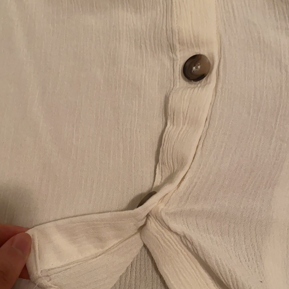 Cream Button Top - Picture 5 of 5